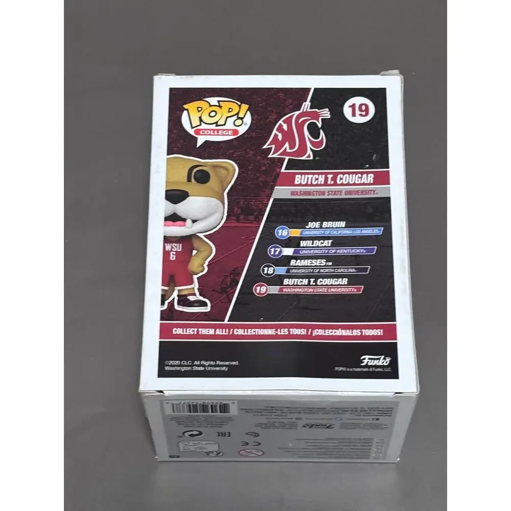 BUTCH T COUGAR Funko Mascots Pop! Vinyl (Washington State University) #19 New